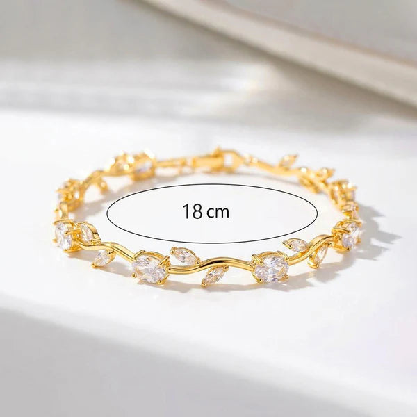 Trending Tulip Bracelet for Women & Girls | Stylish Crystal Floral Bracelet | Romantic Gift Jewellery Lobster Clasp || Rakhi Gift for Sister