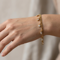 Aurelia Multi-Color Teardrop Gem Charm Bracelet || Rakhi Gift for Sister
