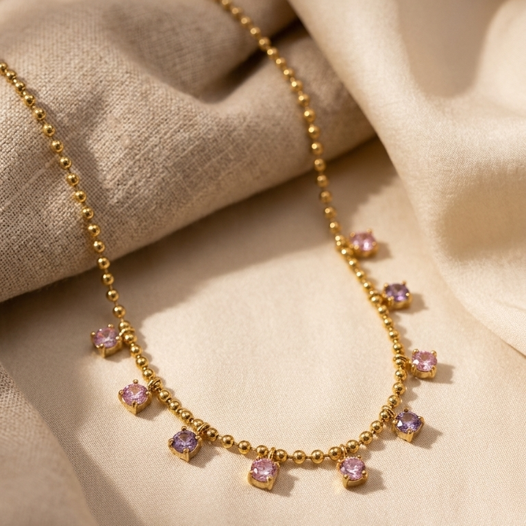 Jewel Cascade Beaded Necklace || Rakhi Gift for Sister