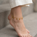Gold-Plated Butterfly and Mandala Charm Anklet || Rakhi Gift for Sister