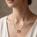 Infinite Twist Anti-Tarnish Sculptural Pendant Necklace