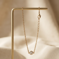 Minimalist Gold-Plated Solitaire Crystal Bracelet | Delicate Everyday Jewelry