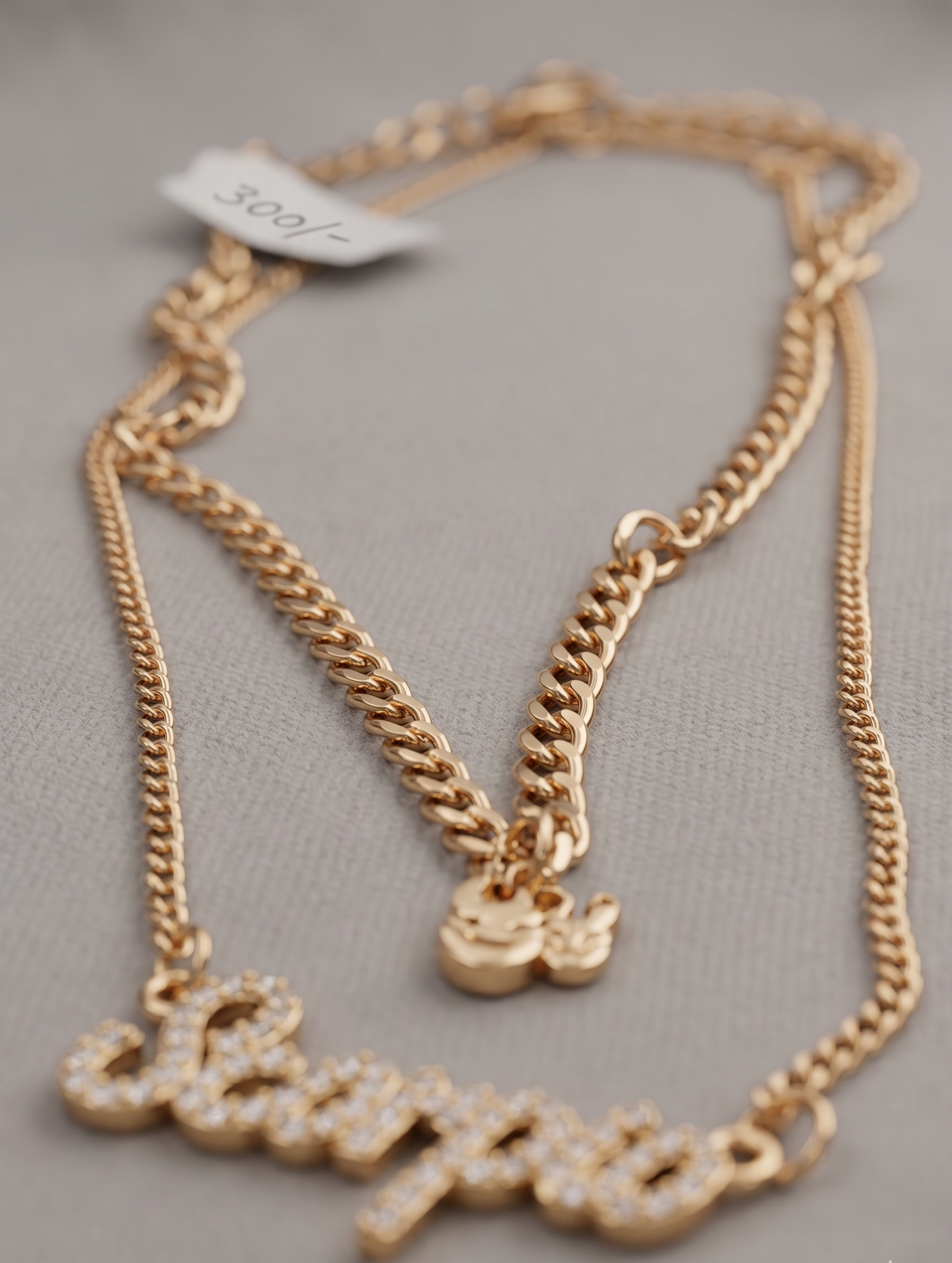 Double-Layered Anti-Tarnish Zodiac Necklace – Personalized Script Pendant Set