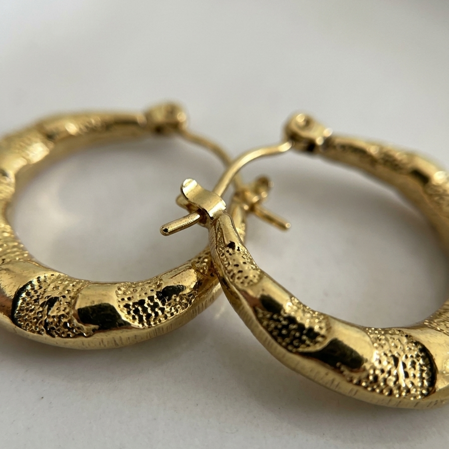 The Emerald Empress Marquise Hoops – 18K Gold Plated Stainless Steel Anti-Tarnish Earrings