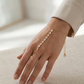 Aria Baguette Crystal Gold-Plated Hand Harness || Rakhi Gift for Sister