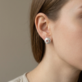 Hammered Open Donut Stud Earrings - 14k Gold Plated & Sterling Silver Textured Circle Post Earrings