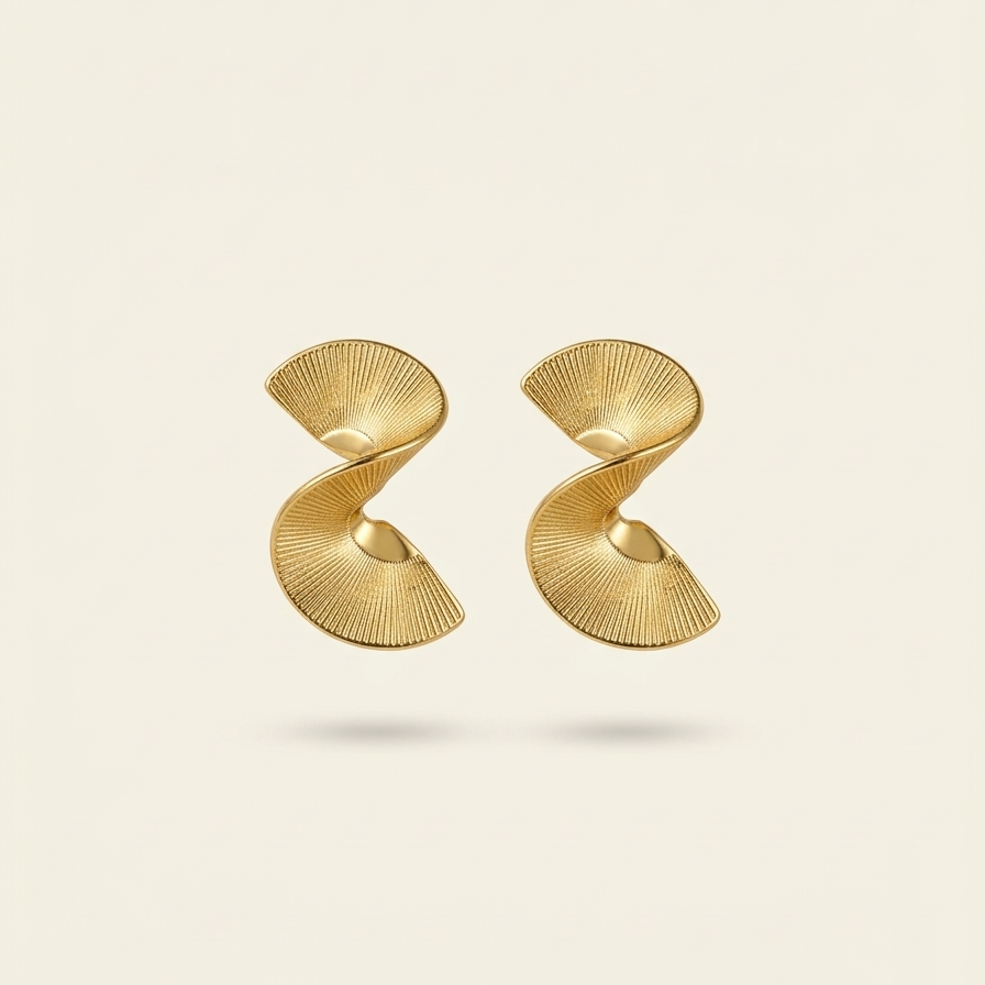 The Esmeralda Emerald Wreath Studs – 18K Gold Plated Stainless Steel Anti-Tarnish Earrings