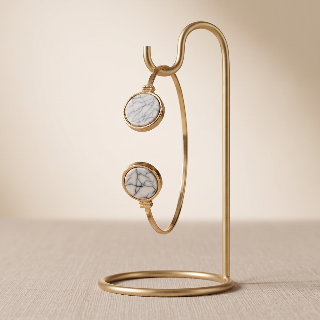 Luna Marble Duo Open Cuff Bangle