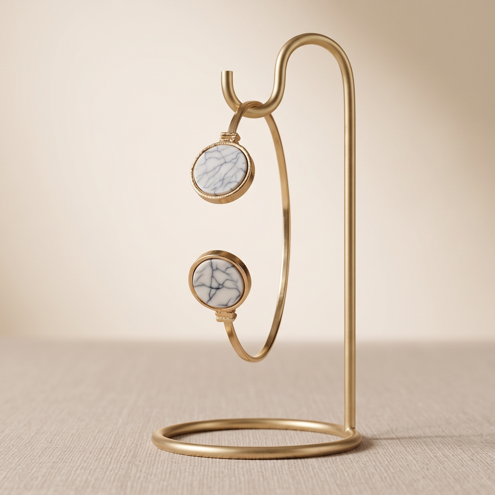 Luna Marble Duo Open Cuff Bangle