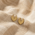 The Prism Heart Hoops – 18K Gold Plated Stainless Steel Anti-Tarnish Earrings