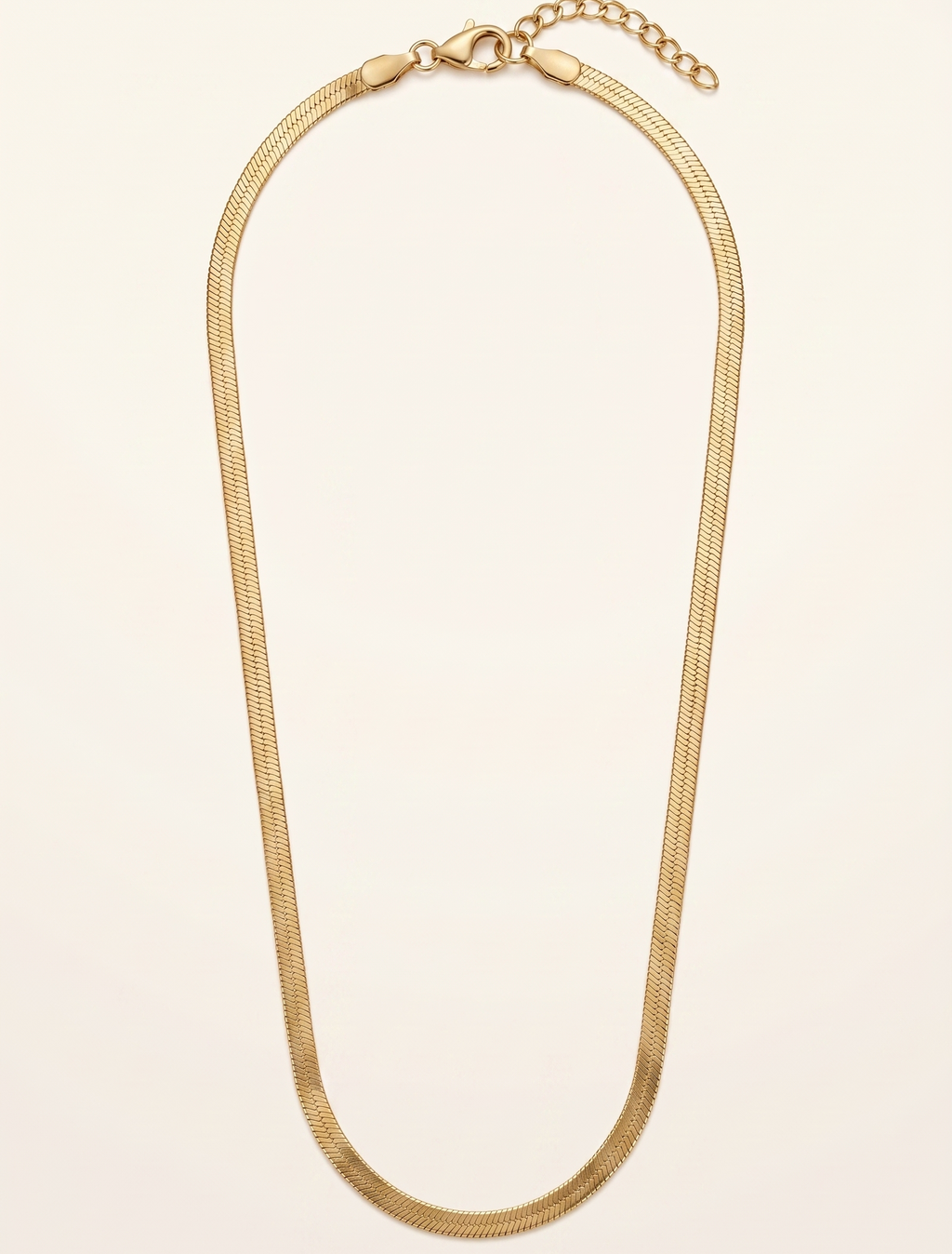 Signature Anti-Tarnish Herringbone Chain | 18K Gold Plated Waterproof Snake Chain Necklace
