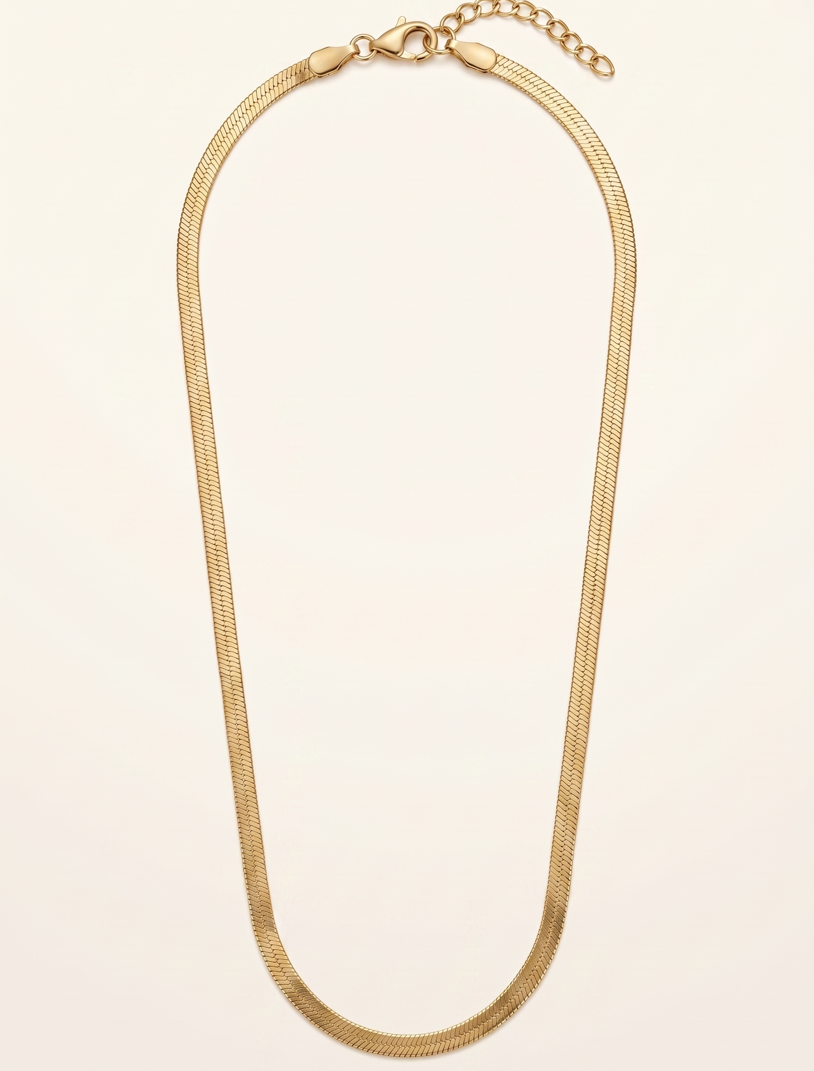 Signature Anti-Tarnish Herringbone Chain | 18K Gold Plated Waterproof Snake Chain Necklace