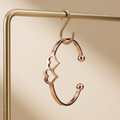 Romantic Double-Heart Gold pleated Cuff Bracelet – Minimalist Open Bangle