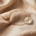 Delicate Floral Blossom Charm Bracelet – 18K Gold Plated Anti-Tarnish Jewelry