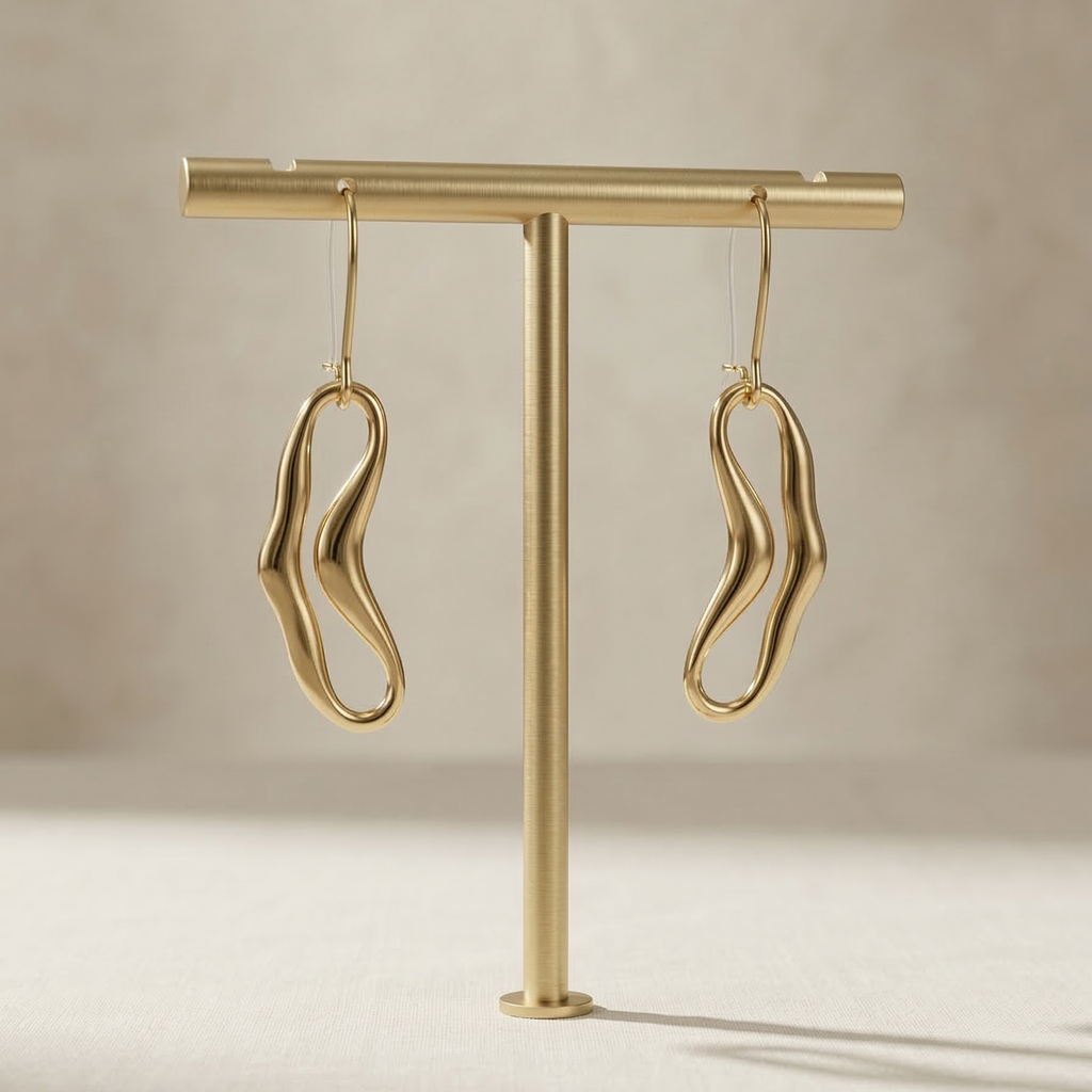 The Flora Textured Bloom Studs – 18K Gold Plated Stainless Steel Anti-Tarnish Earrings
