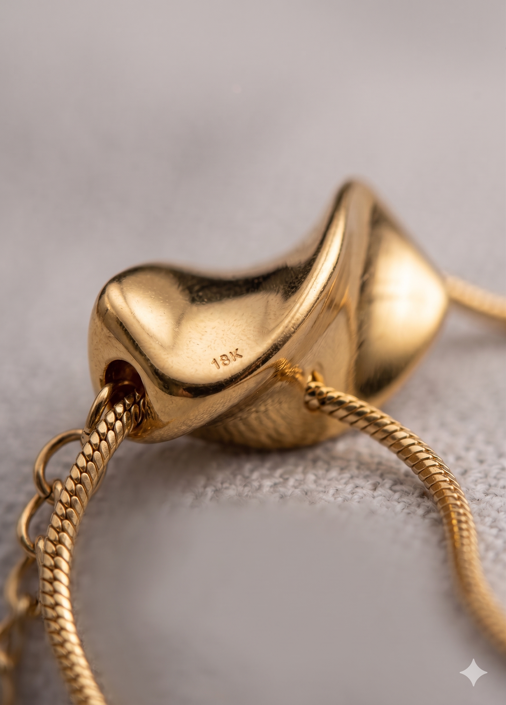 Infinite Twist Anti-Tarnish Sculptural Pendant Necklace