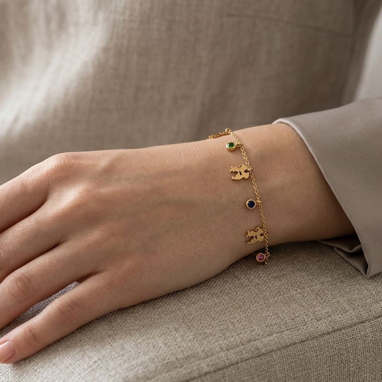 Anti-Tarnish Gold Charm Bracelet – Eternal Romance Edition || Rakhi Gift for Sister