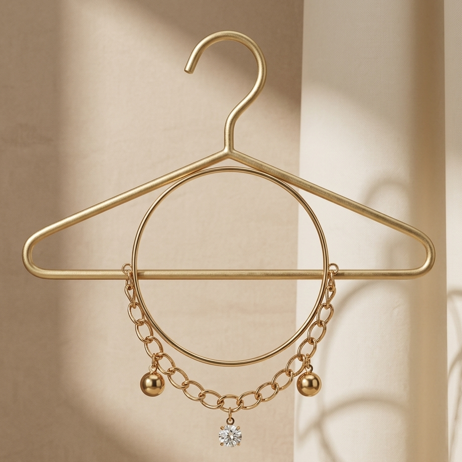 Draped Charm Fusion Bangle – Free Size