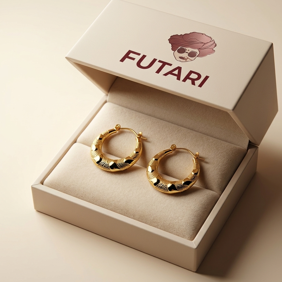 The Emerald Empress Marquise Hoops – 18K Gold Plated Stainless Steel Anti-Tarnish Earrings