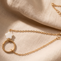 Floral Circle Minimalist Bracelet – 18K Gold Plated Dainty Jewelry