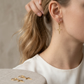 Hollow North Star Huggie Earrings | Celestial Dangle Earrings